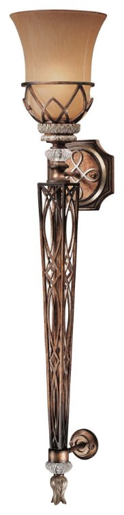 Picture of 100w SW 1 Light Wall Sconce Aston Court Bronze Avorio Mezzo