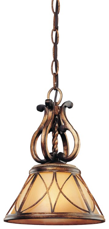 Picture of 100w SW 1 Light Mini Pendant Aston Court Bronze Avorio Mezzo