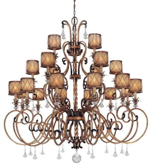 Picture of 60w SW 21 Light Chandelier Aston Court Bronze Avorio Mezzo