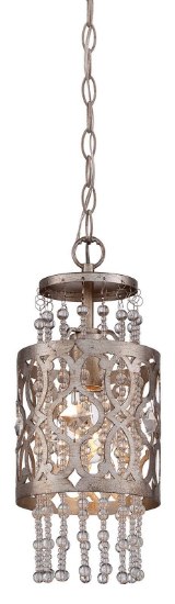 Picture of 100w SW Mini Pendant- Jessica Mcclintock Home- The Romance Collection™ Florentine Silver