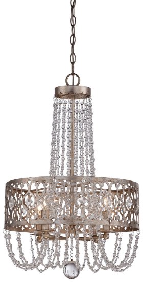 Picture of 60w SW 4 Light Chandelier Florentine Silver