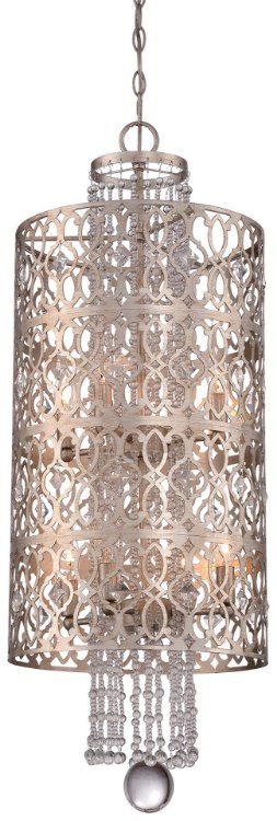 Picture of 60w SW 8 Light Pendant Florentine Silver