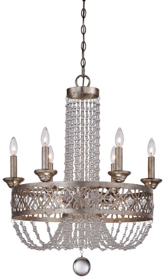 Picture of 60w SW 9 Light Chandelier Florentine Silver