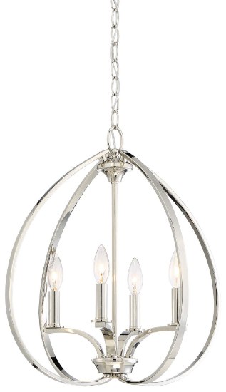 Picture of 60w SW 4 Light Pendant Polished Nickel