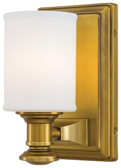Picture of 100w SW 1 Light Bath Liberty Gold Etched Opal