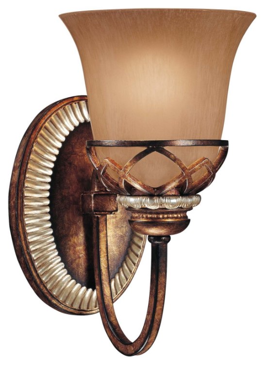 Foto para 100w SW 1 Light Bath Aston Court Bronze Avorio Mezzo Glass