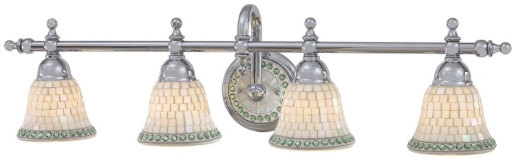Picture of 100w SW 4 Light Bath Chrome Mosaic Tile Glass
