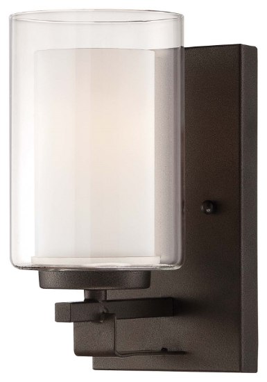 Picture of 100w SW 1 Light Bath Smoked Iron Etched White