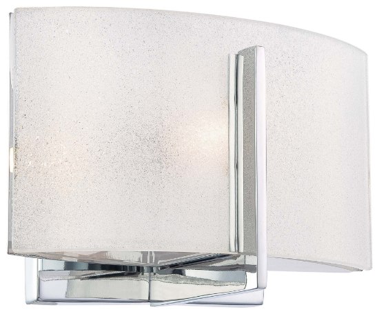 Picture of 75w SW 1 Light Bath Chrome White Iris Glass