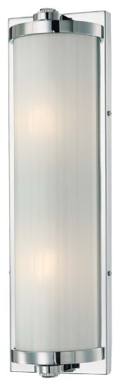 Picture of 60w SW 2 Light Bath Chrome Inside Ribbed W/ White Glass