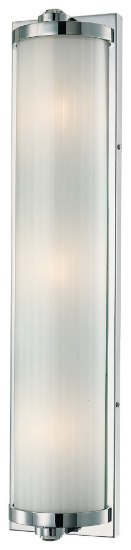 Picture of 60w SW 3 Light Bath Chrome Inside Ribbed W/ White Glass