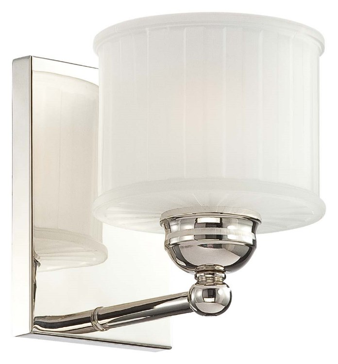 Foto para 100w SW 1 Light Bath Polished Nickel Etched Glass