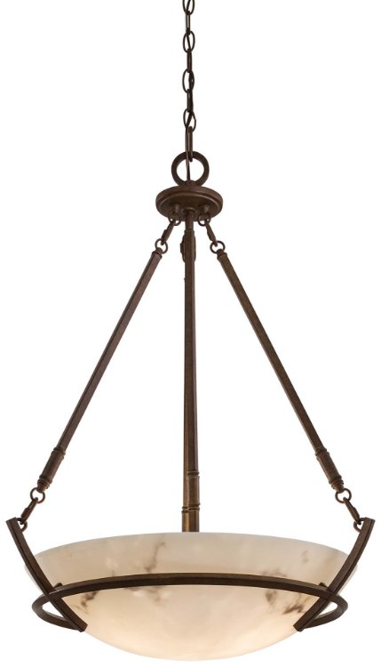 Foto para 60w SW 3 Light Pendant Nutmeg Alabaster Dust? Shade