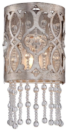 Foto para 100w SW 1 Light Wall Sconce Florentine Silver