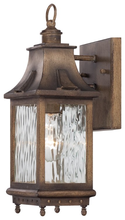 Picture of 100w SW 1 Light Wall Mount Portsmouth Bronze Clear Water Glass