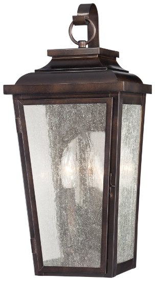 Picture of 60w SW 2 Light Pocket Lantern Chelesa Bronze Clear Seeded