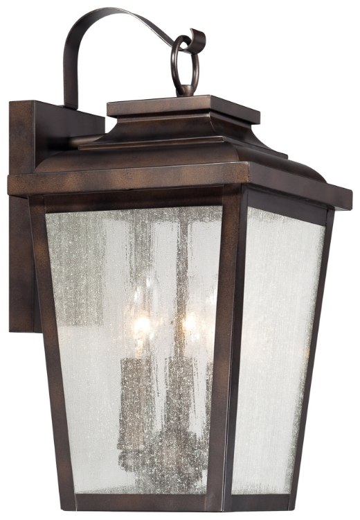 Foto para 60w SW 3 Light Wall Mount Chelesa Bronze Clear Seeded