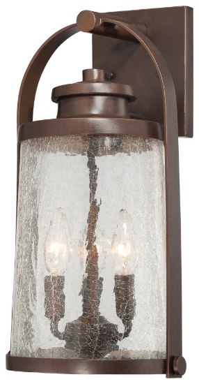 Picture of 60w SW 3 Light Wall Mount Architectual Bronze W/ Copper Highlights Crackle