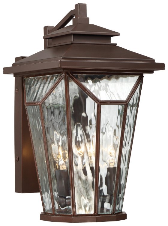Foto para 60w SW 4 Light Outdoor Wall Light Alder Bronze Water Glass