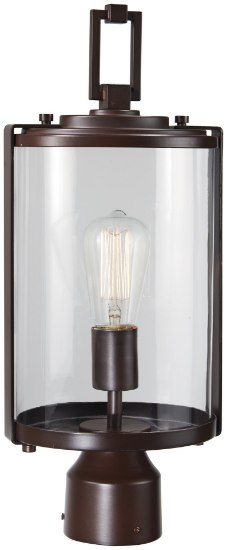 Picture of 40w SW 1 Light Post Mount Alder Bronze Clear Glass
