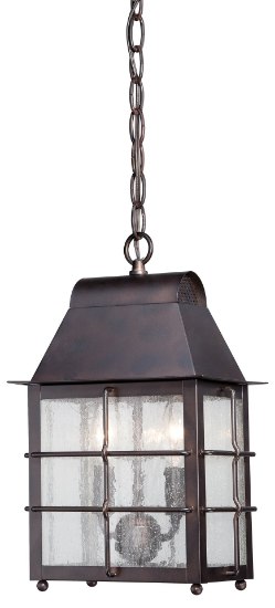 Picture of 60w SW 2 Light Chain Hung Chelesa Bronze Clear Seeded