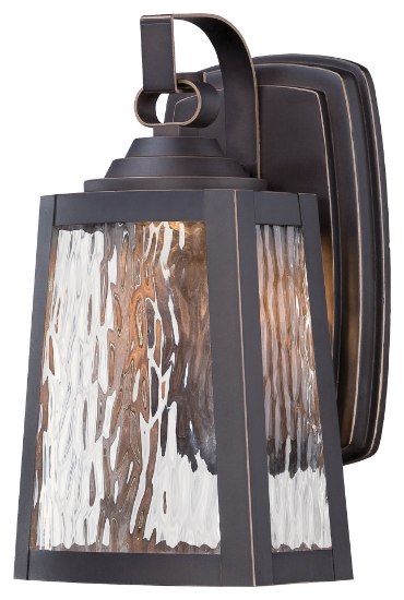 Picture of 11w SW 1 Light Led Wall Mount Oil Rubbed Bronze W/ Gold Highlights Clear Water Glass