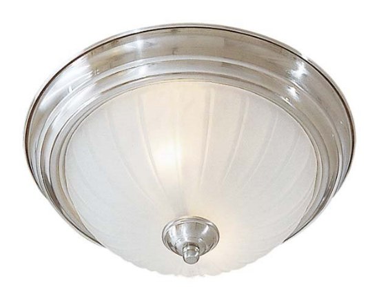 Picture of 60w SW 2 Light Flush Mount Brushed Nickel Frosted Melon