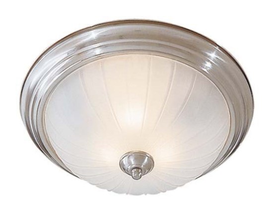 Picture of 13w SW 3 Light Flush Mount Brushed Nickel Frosted Melon