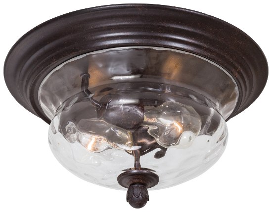 Foto para 60w SW 2 Lt Outdoor Flush Mount Corona Bronze Clear