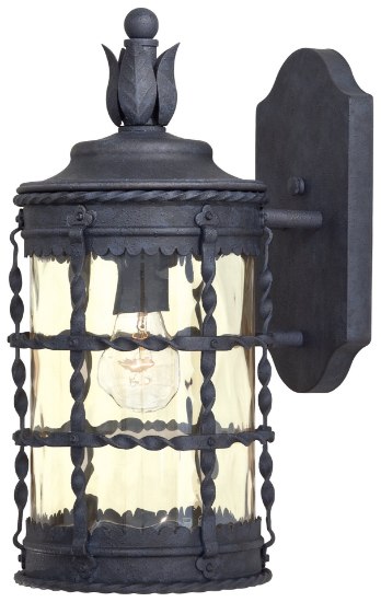 Picture of 100w SW 1 Lt Outdoor Wall Mount Spanish Iron Champagne