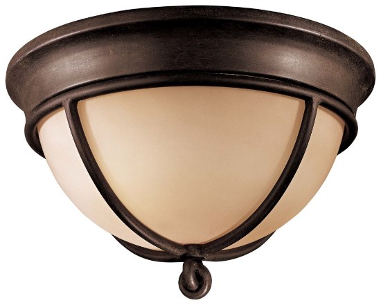 Picture of 60w SW 2 Light Flush Mount Aspen Bronze Rustic Scavo