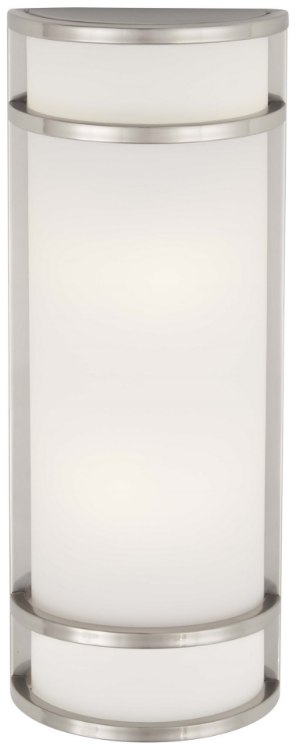 Picture of 13w SW 2 Lt Outdoor Pocket Lantern Brushed Stainless Steel Etched Opal Glass