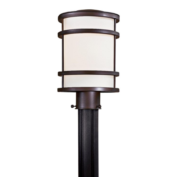 Picture of 100w SW 1 Lt Outdoor Post Mount Oil Rubbed Bronze Etched Opal