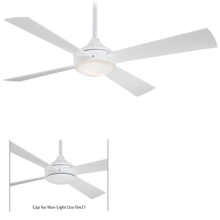 Picture of 166.6w SW Aluma Fan -52In Flat White Etched Opal