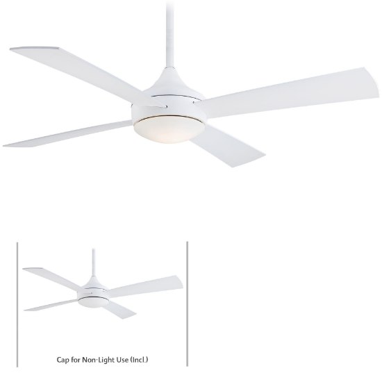 Picture of 251.5w SW 52In Aluma Wet Ceiling Fan 201 Flat White Etched Opal Glass