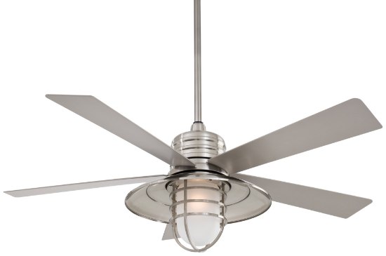 Picture of 158w SW Rainman Fan-54In Brushed Nickel Wet Acid Etched