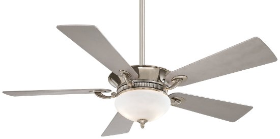 Picture of 137w SW Delano Fan-52In Polished Nickel White Frosted