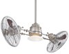 Picture of 202w SW Vintage Gyro Fan-42In Brushed Nickel W/ Chrome Etched Opal