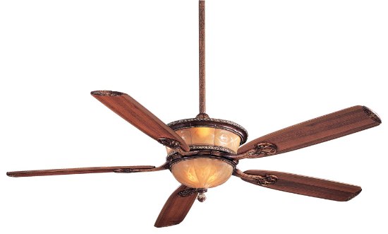 Picture of 134w SW Santa Lucia Fan-60In Cattera Bronze Cognac Fluted Etched