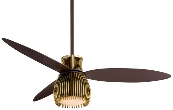 Picture of 133w SW Uchiwa Fan-56In Oil Rubbed Bronze/Toned Brass Tinted Opal