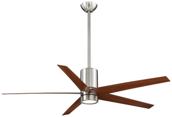 Picture of 47.6w SW 56In Symbio Ceiling Fan 2015 Brushed Nickel/Dark Walnut Etched