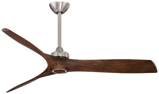 Foto para 25.92w SW Aviation Ceiling Fan - 60In Brushed Nickel W/ Medium Maple