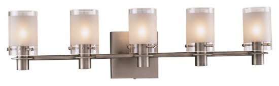 Picture of 50w SW 5 Light Bath Antique Nickel Clear/Frost