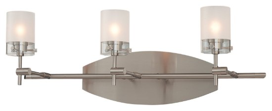 Picture of 50w SW 3 Light Bath Brushed Nickel Clear/Acid Etched