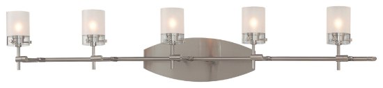 Picture of 40w SW 5 Light Bath Brushed Nickel Clear/Acid Etched