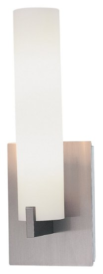 Foto para 60w SW 2 Light Wall Sconce Brushed Nickel Etched Opal