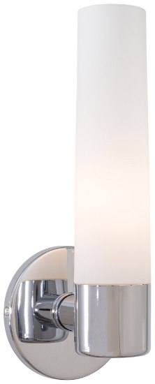 Foto para 60w SW 1 Light Wall Sconce Chrome Etched Opal