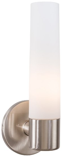 Foto para 60w SW 1 Light Wall Sconce Brushed Nickel Etched Opal