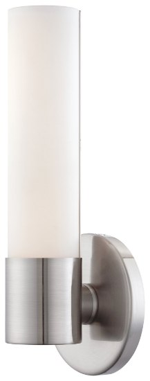 Picture of 10w WW Wall Sconce Brushed Nickel Etched Opal