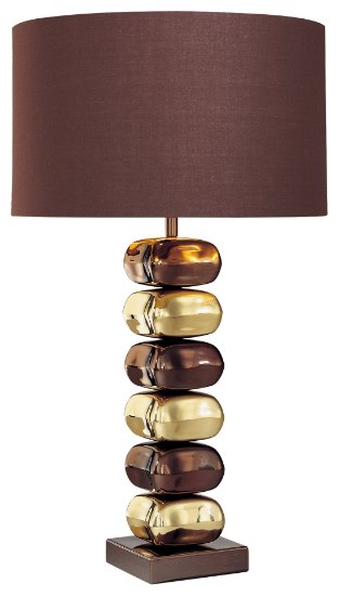 Picture of 150w SW 1 Light Table Lamp Chocolate Chrome Dark Chocolate & Gold